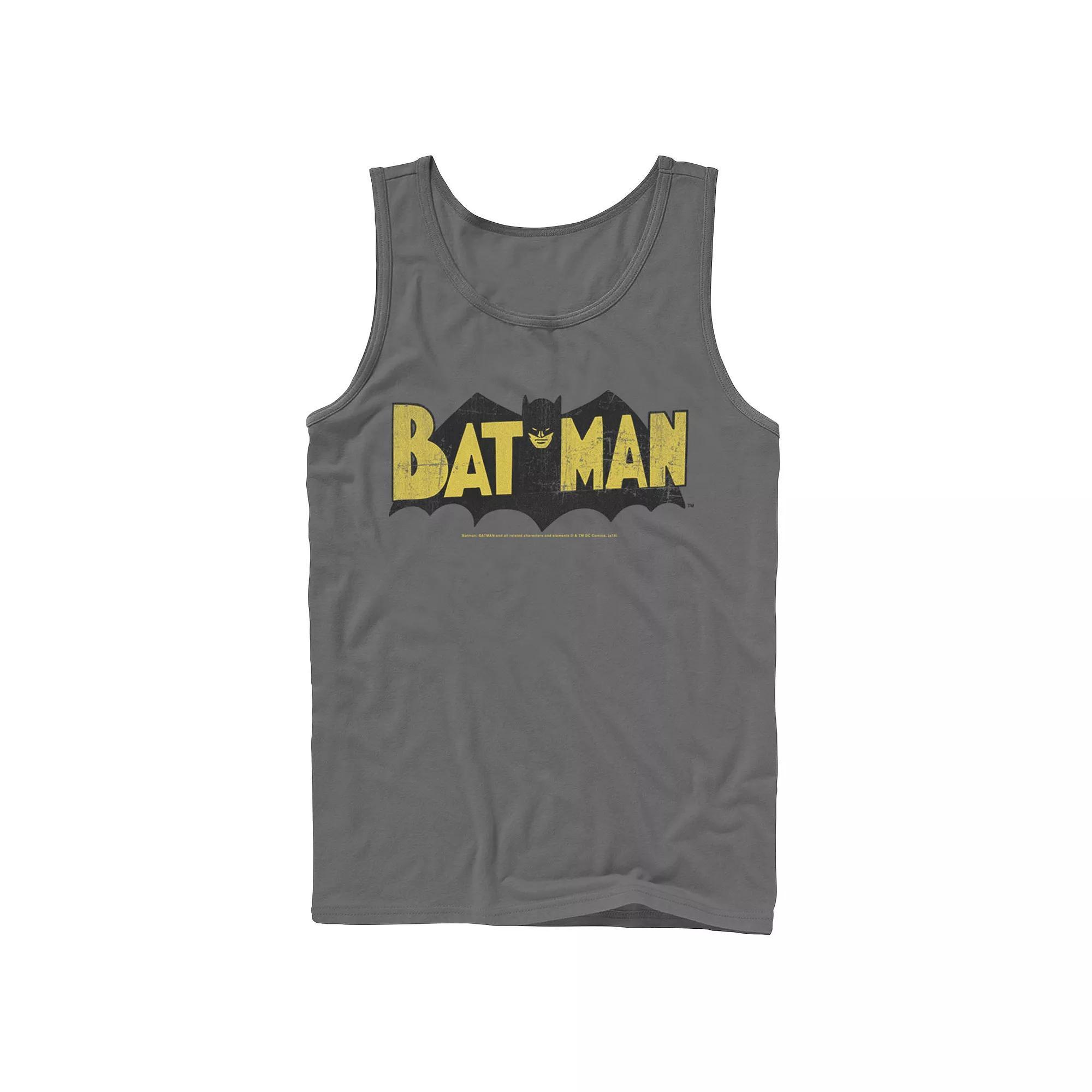 Men's DC Comics Batman Large Block Text Logo Tank Top,  Product Image