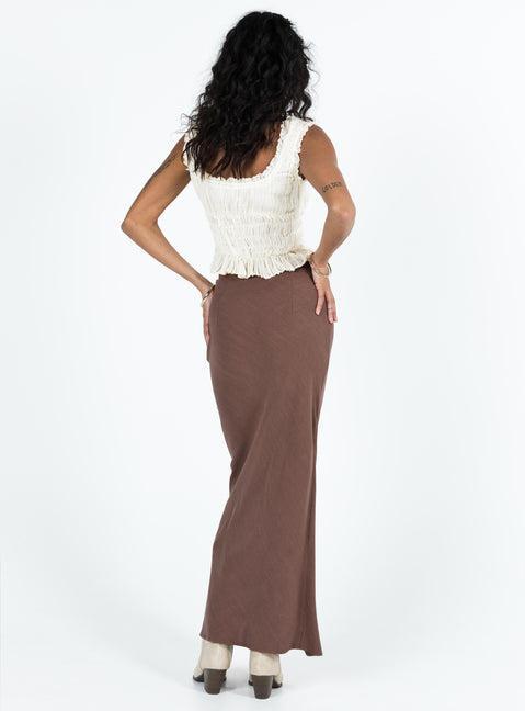 Jodie Maxi Skirt Brown Product Image