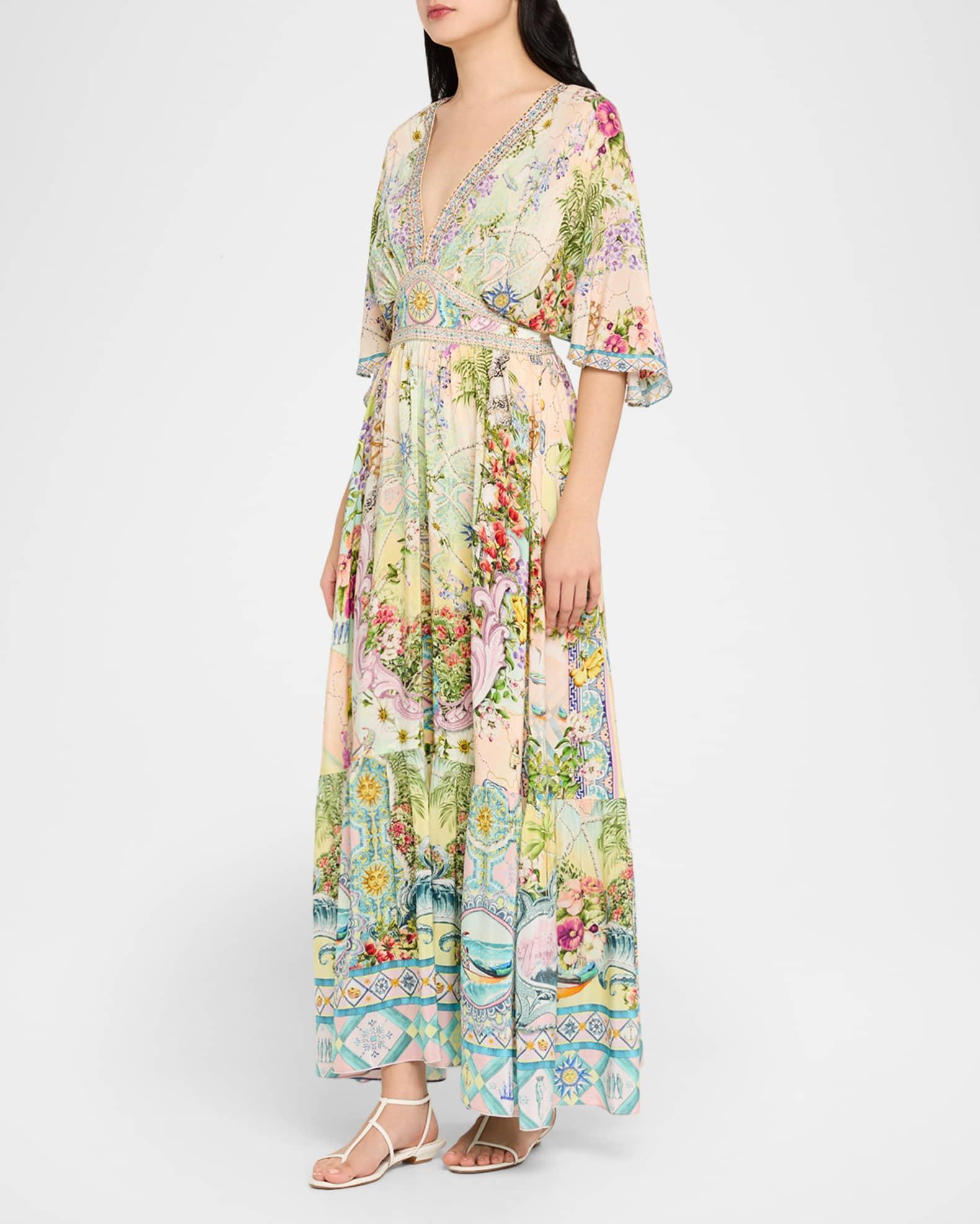 Just Coasting Ruffle-Hem Maxi Dress Product Image