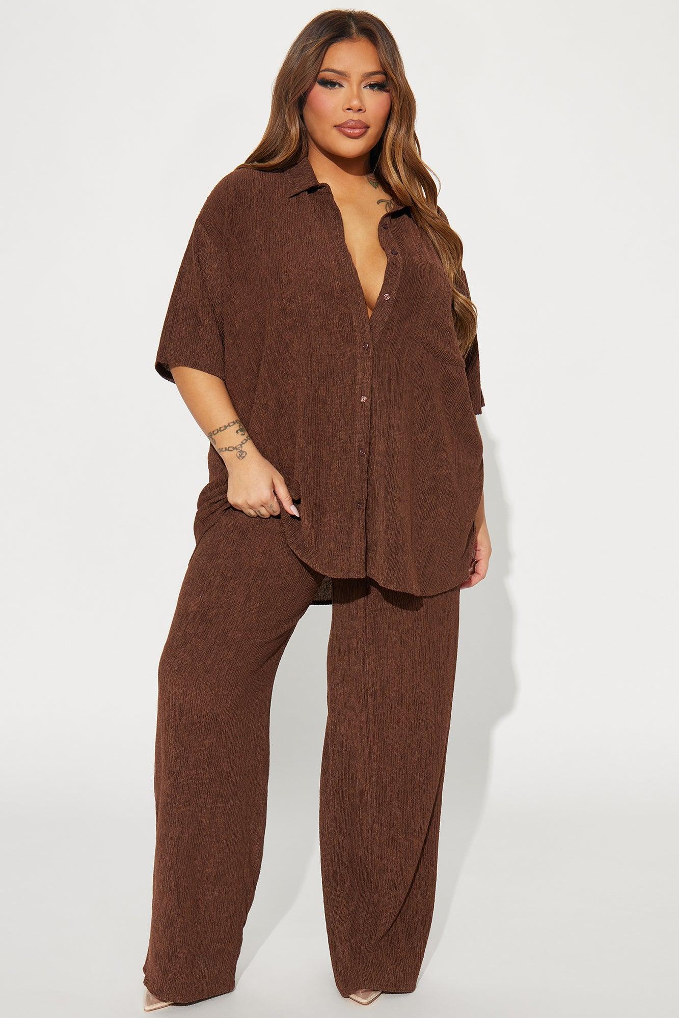 Vacay Vibes Pant Set - Brown Product Image