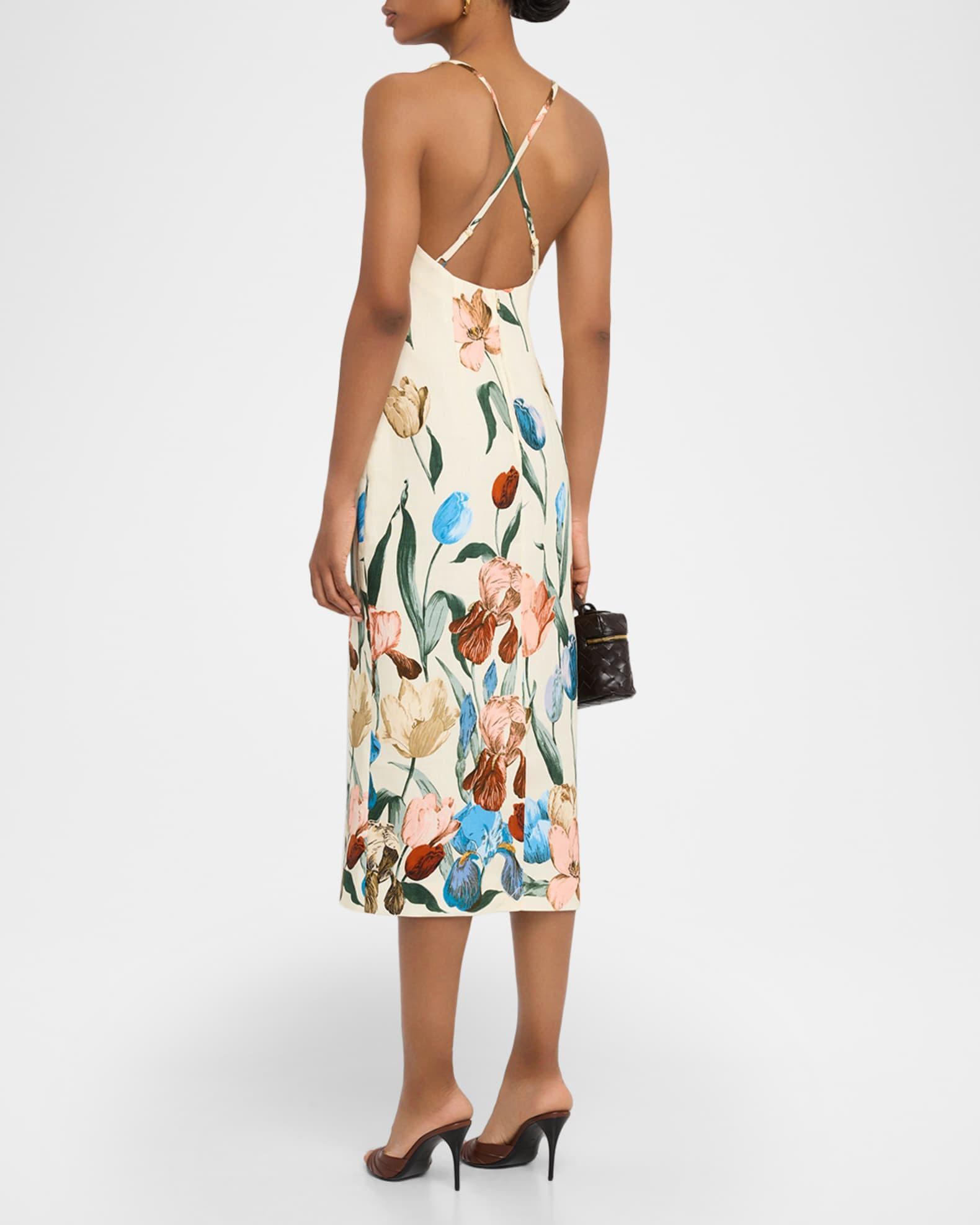 Dria Floral Sleeveless Midi Dress Product Image