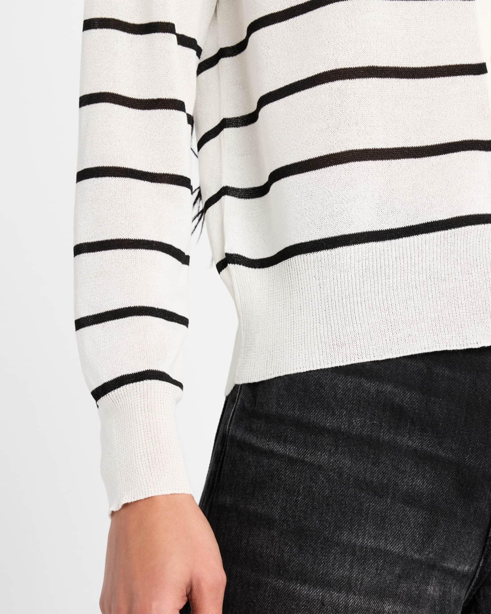 Caspia Striped Button-Down Sweater Product Image