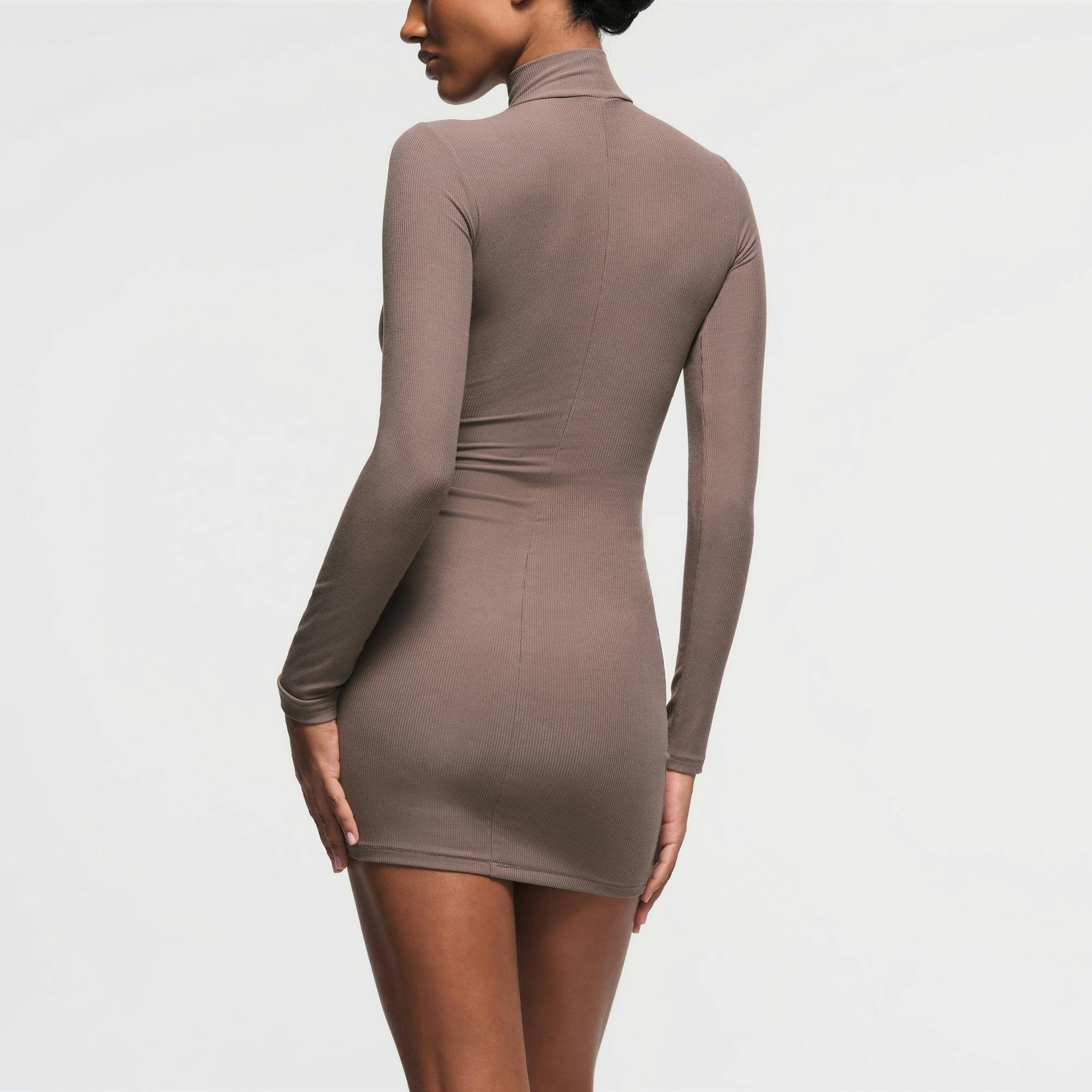 SOFT LOUNGE TURTLENECK MINI DRESS | AMETHYST Product Image