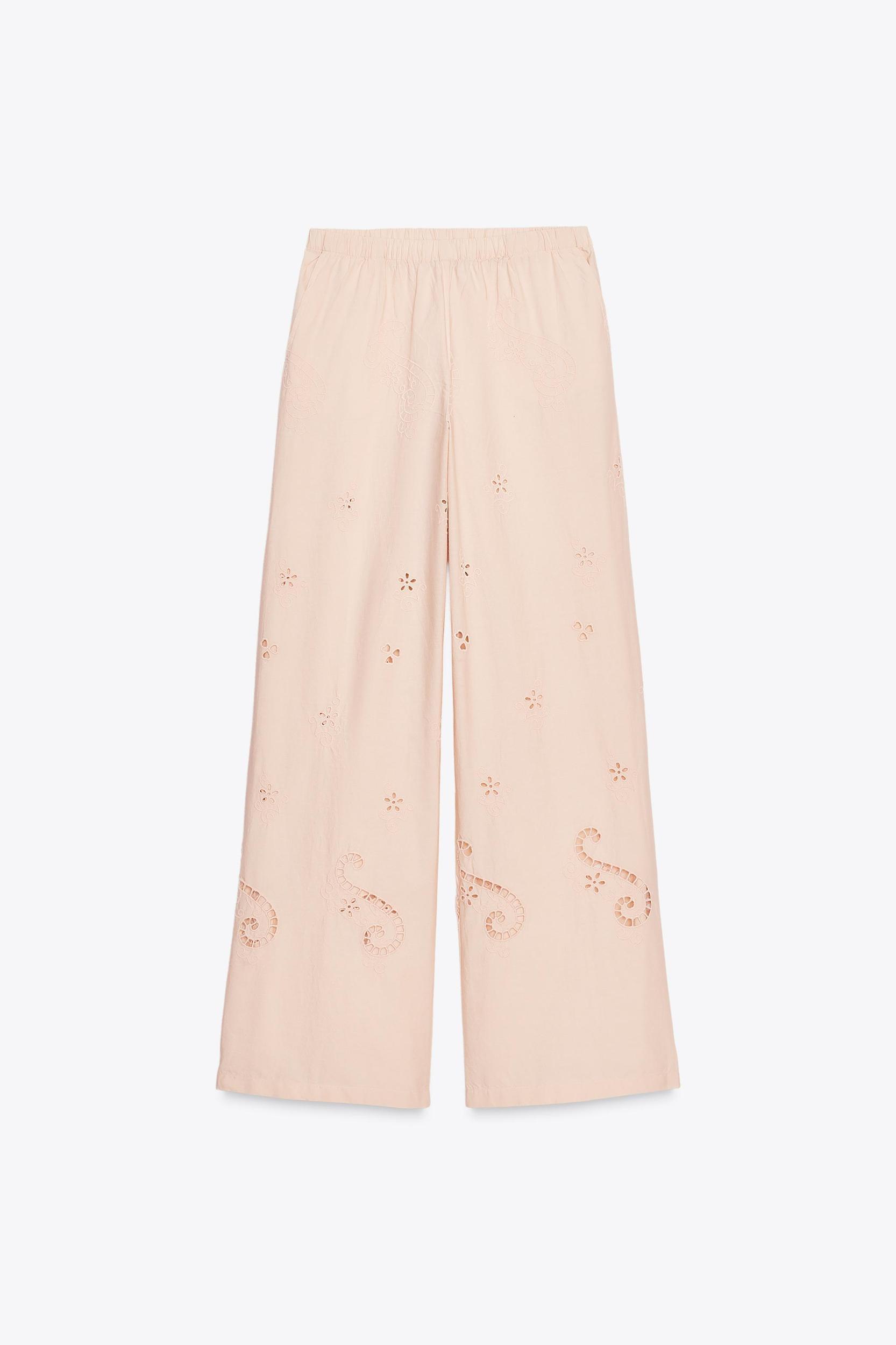 EMBROIDERED PAJAMA PANTS Product Image