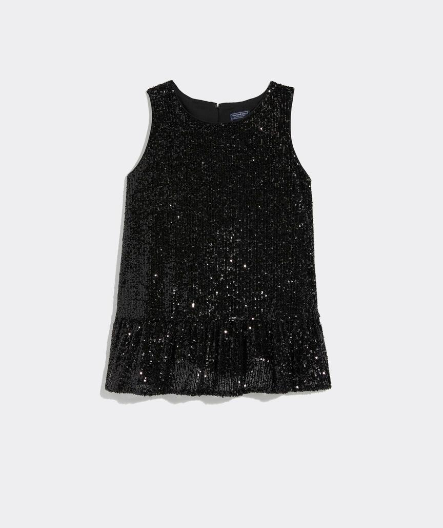 Sequin Peplum Top Product Image