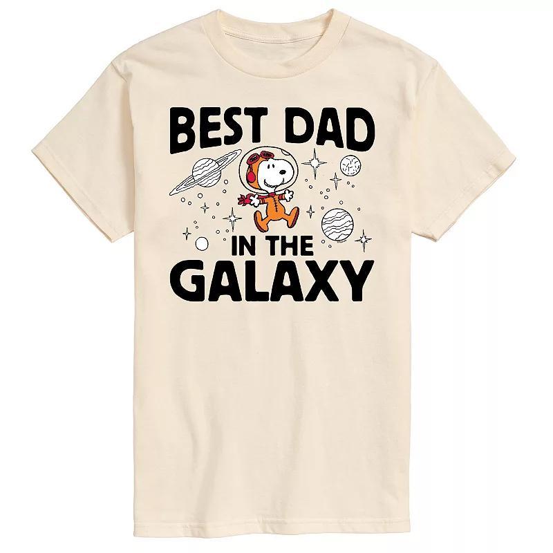 Big & Tall Peanuts Best Dad In Galaxy Snoopy Graphic Tee, Men's, Size: 6XB, White Product Image