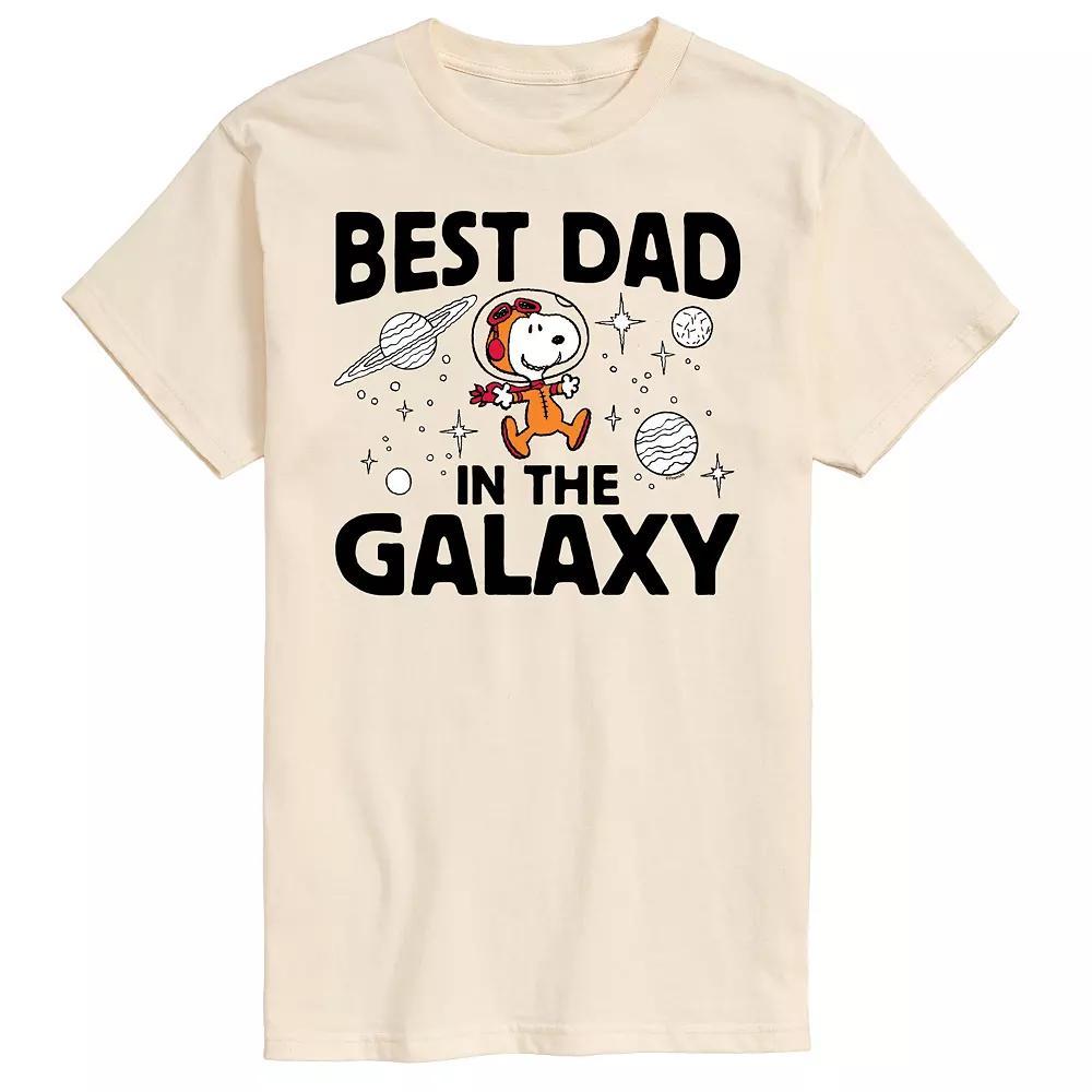 Men's Peanuts Best Dad In The Galaxy Graphic Tee, Size: XXL, Beige Product Image