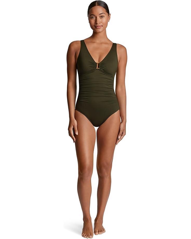 Pearl Over the Shoulder Cross Front One-Piece Product Image