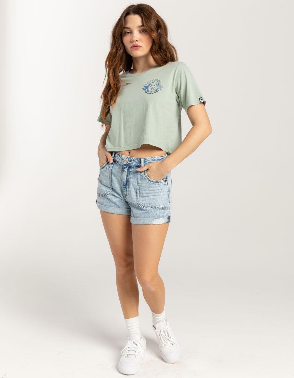 SALTY CREW Fin and Yang Womens Crop Tee Product Image