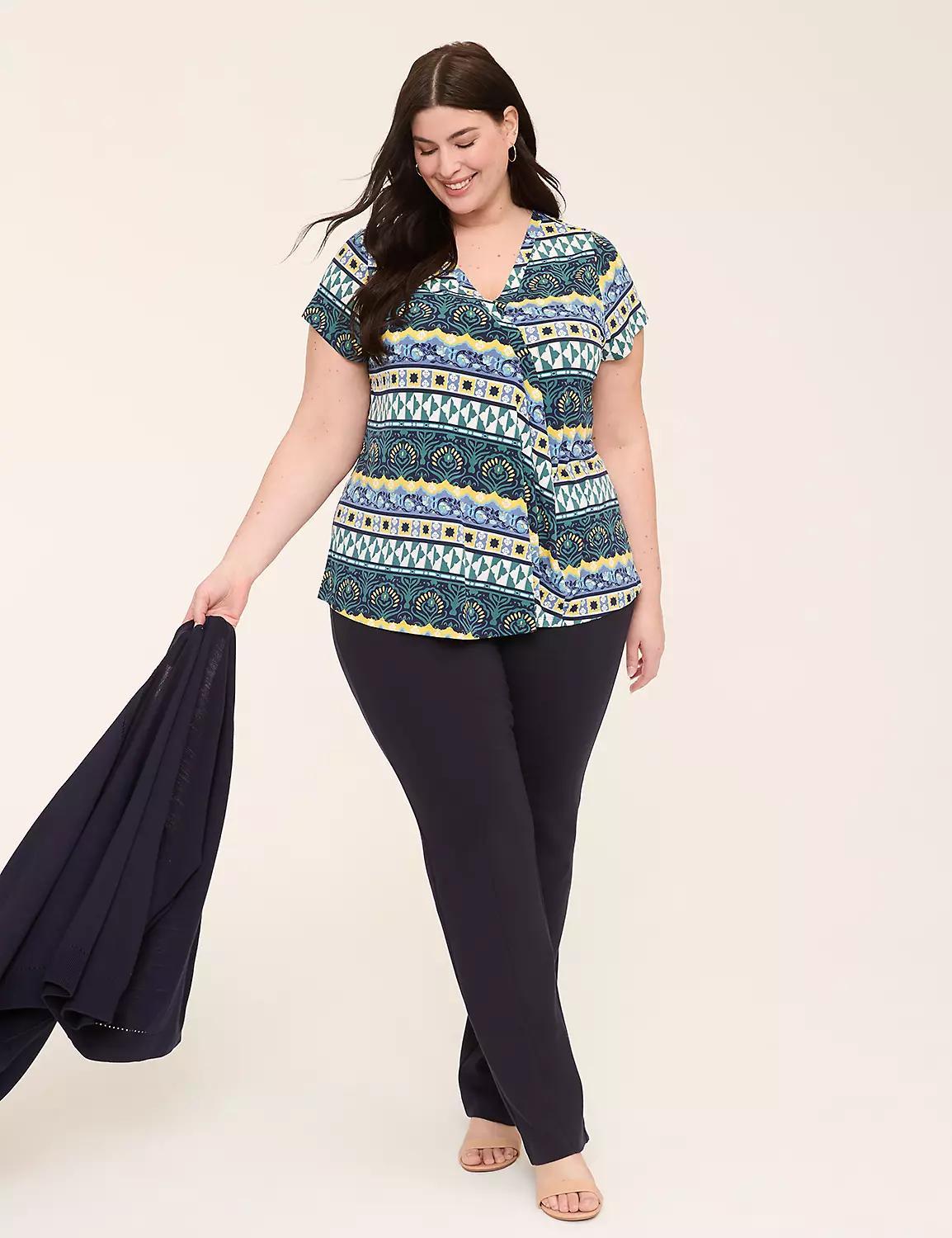 Ponte Pull-On Straight Leg Pant Product Image