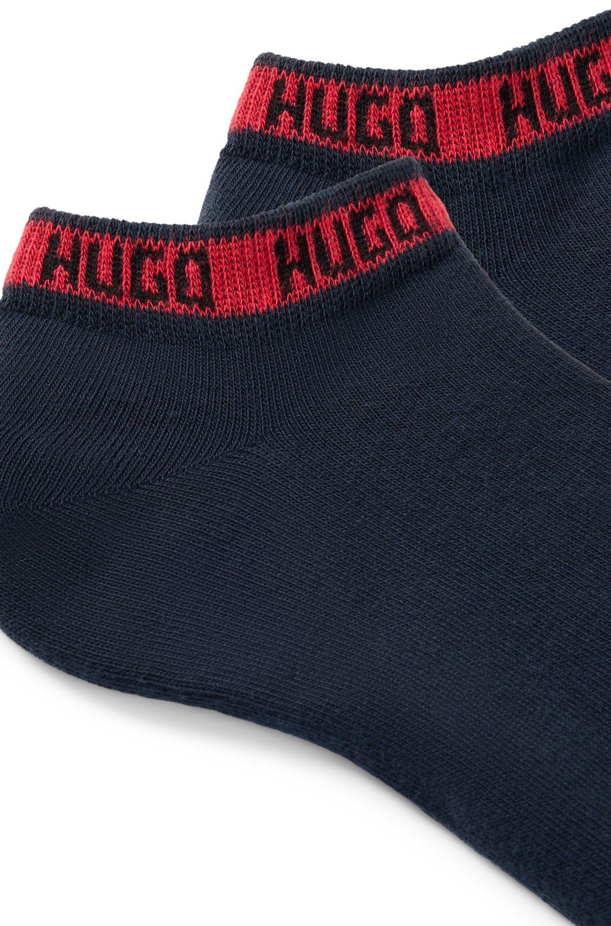 Two-pack of ankle-length socks with logos Product Image