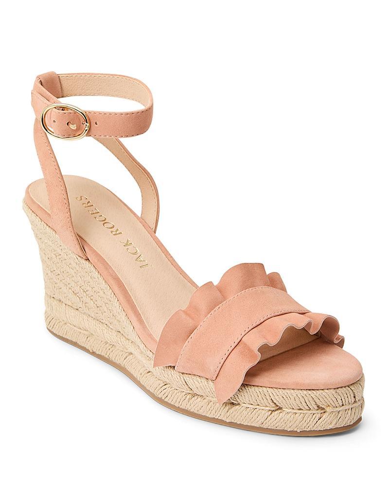 Jack Rogers Womens Rozette Ruffle Wedge Sandals Product Image