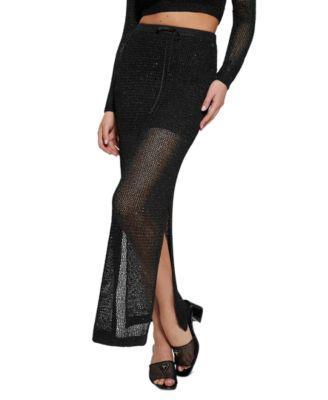 Guess Womens Morgen Sequined Knit Maxi Skirt Product Image