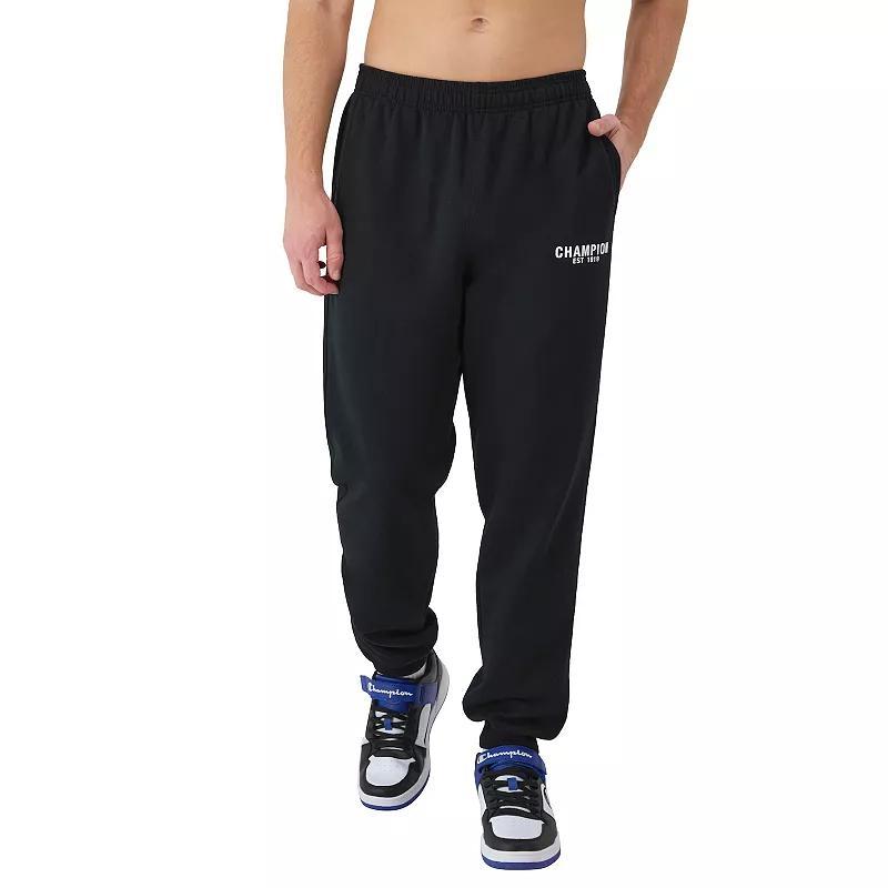 Mens Champion Powerblend Joggers, Est. 1919, 31 Briefly Brown/White 2XL Product Image