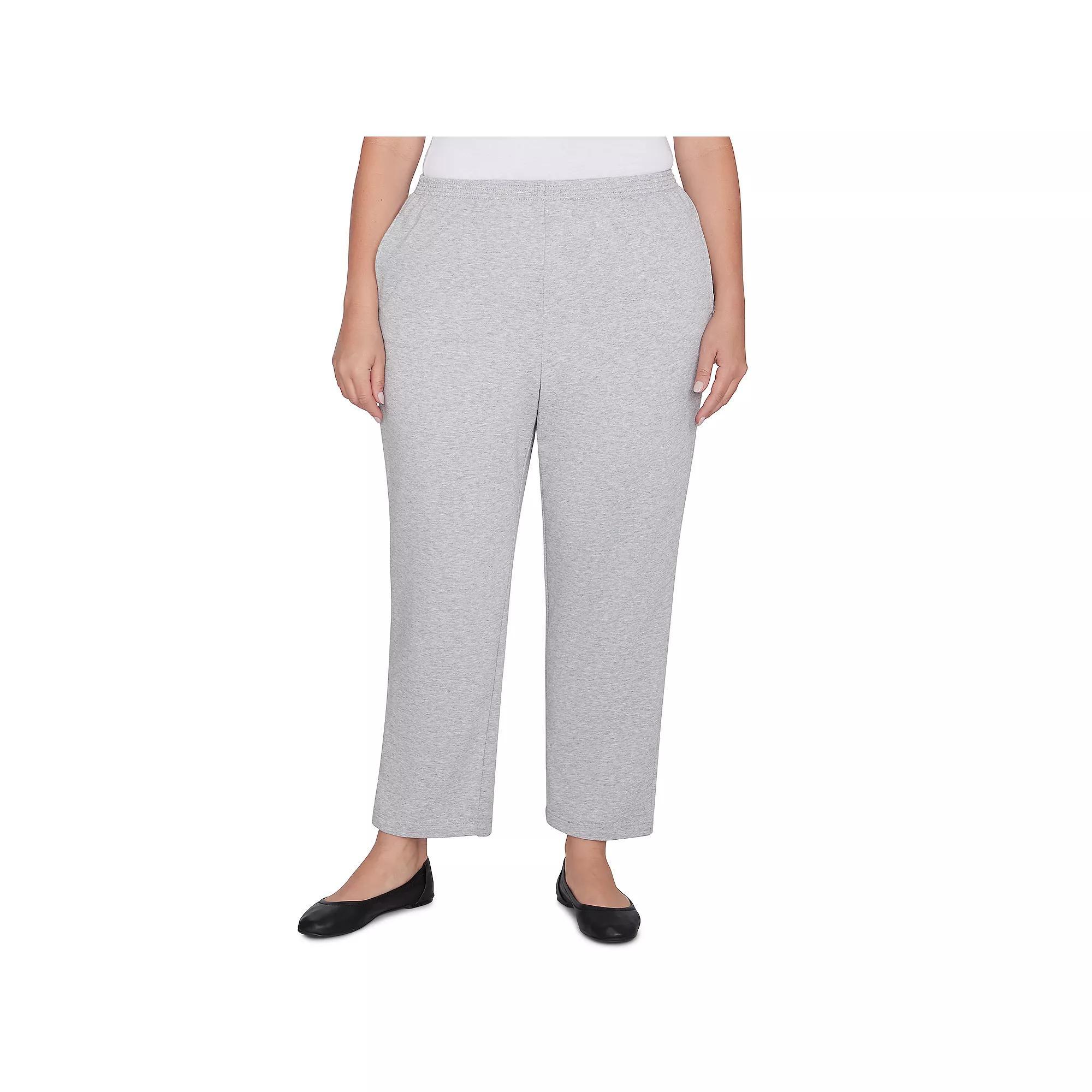 Plus Size Alfred Dunner Traditional Comfort Short Length Pants, Women's, Size: 2XL Short, Gray Product Image
