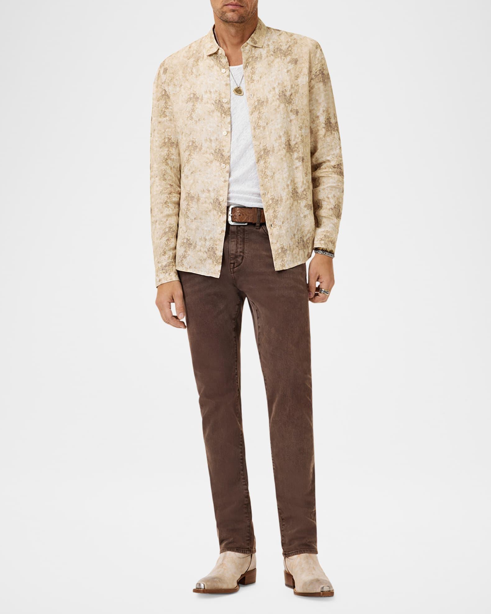 Men's Luca Linen Abstract Sport Shirt Product Image