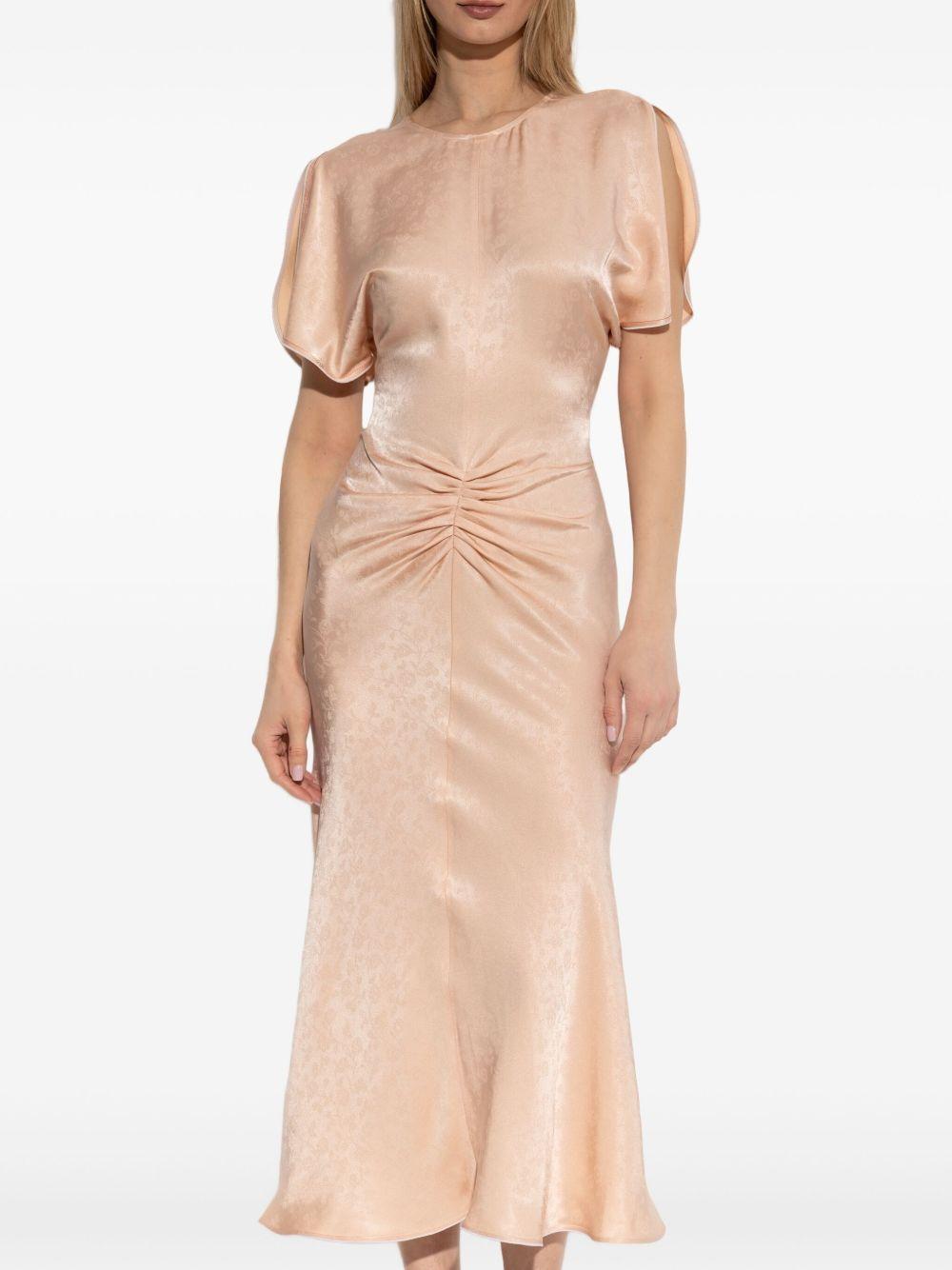 draped-detailing midi dress Product Image