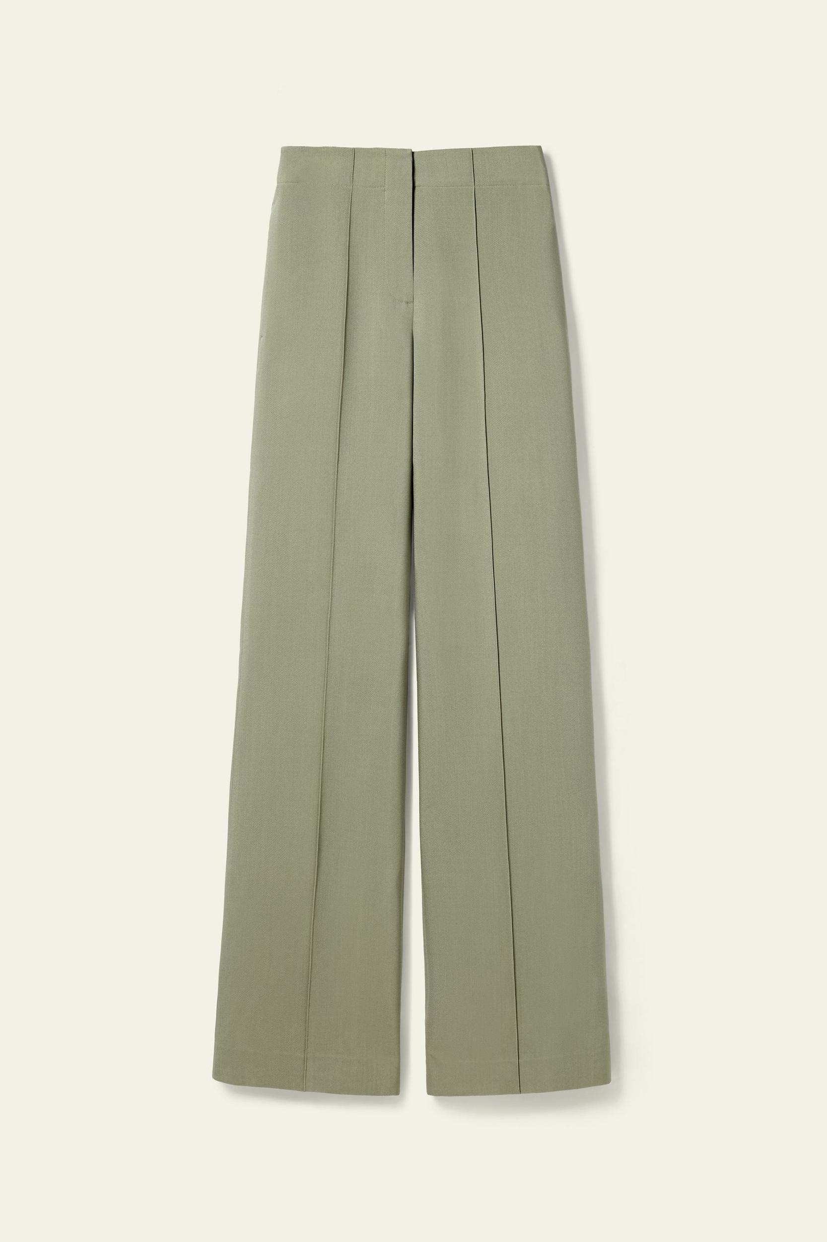Silk-Wool Twill Flare Pants Product Image