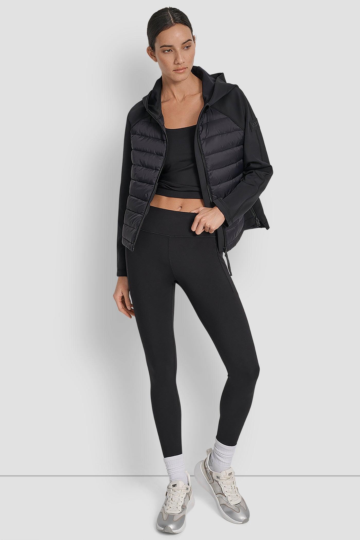 MIXED MEDIA HOODED HI LOW JACKET Product Image