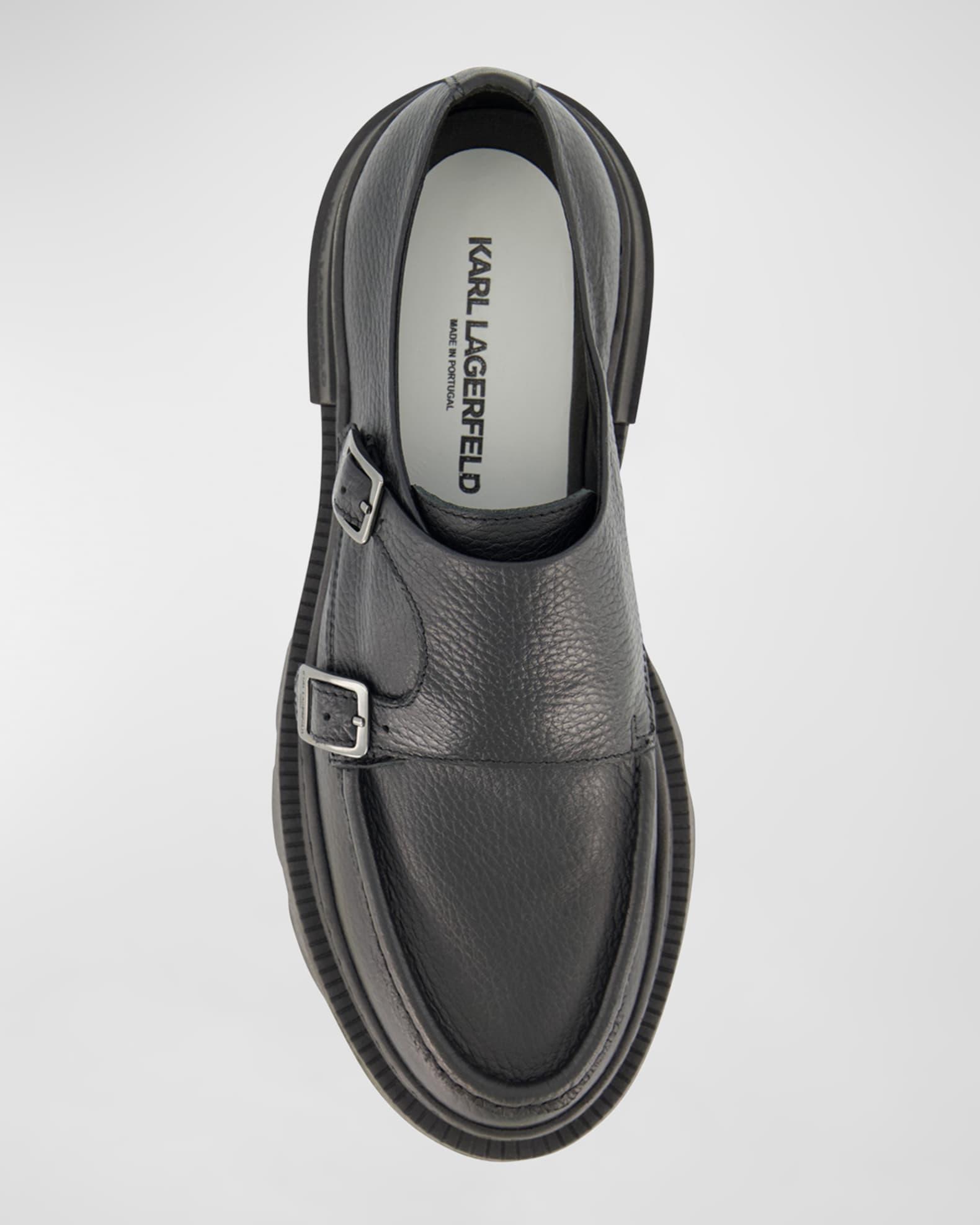 Men's Lug Sole Double Monk Strap Loafers  Product Image