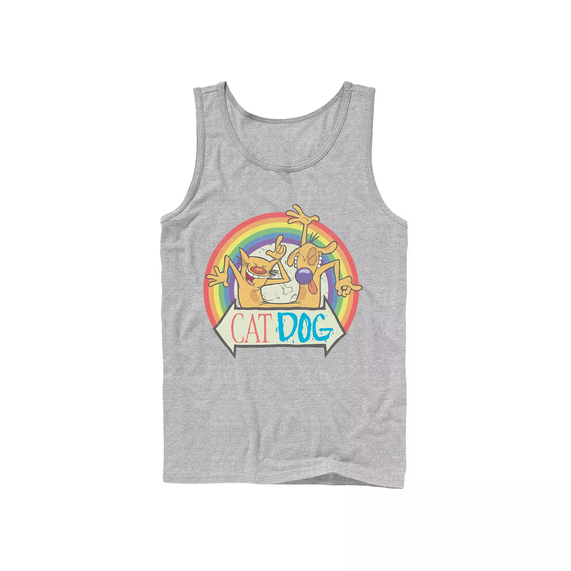 Adult CatDog Pride Rainbow Portrait Tank Top, Men's,  Product Image