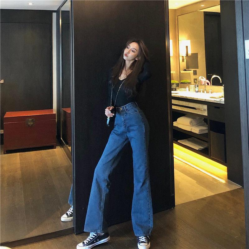 High-Waist Wide-Leg Jeans Product Image