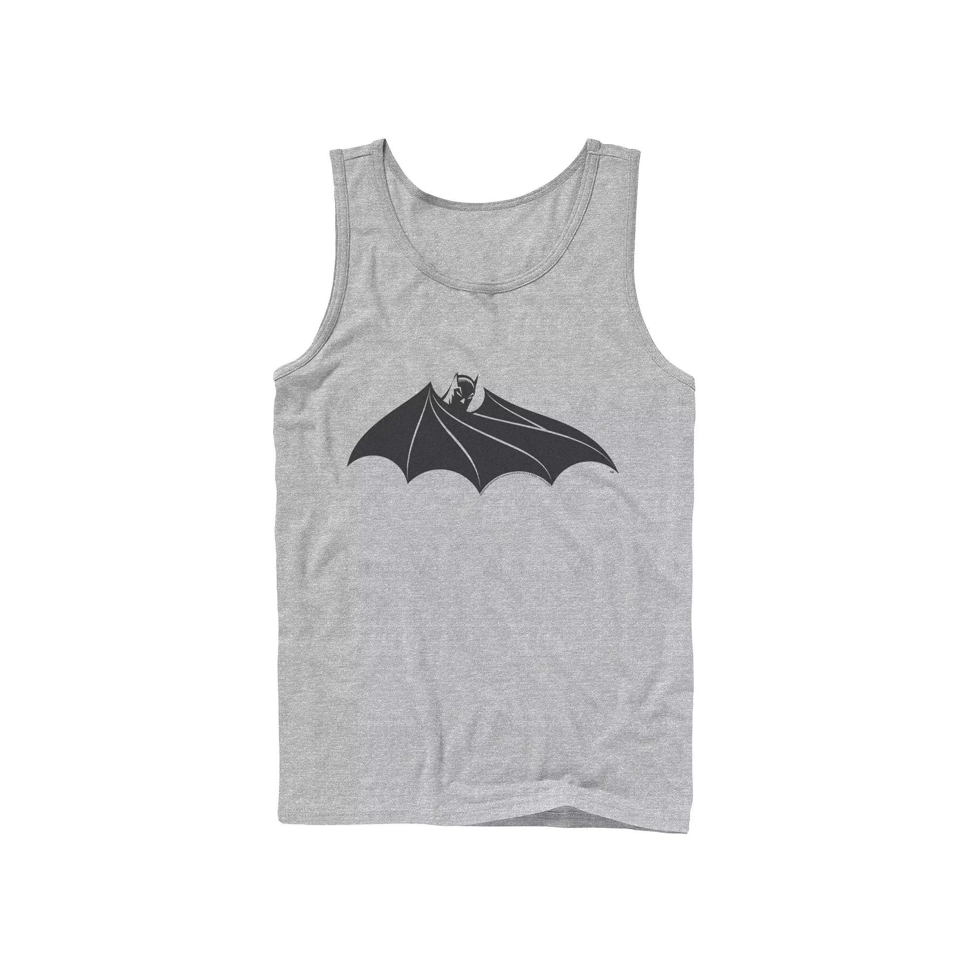 Men's DC Comics Batman Cloak Chest Logo Tank Top, Size: Large, Athletic Grey Product Image