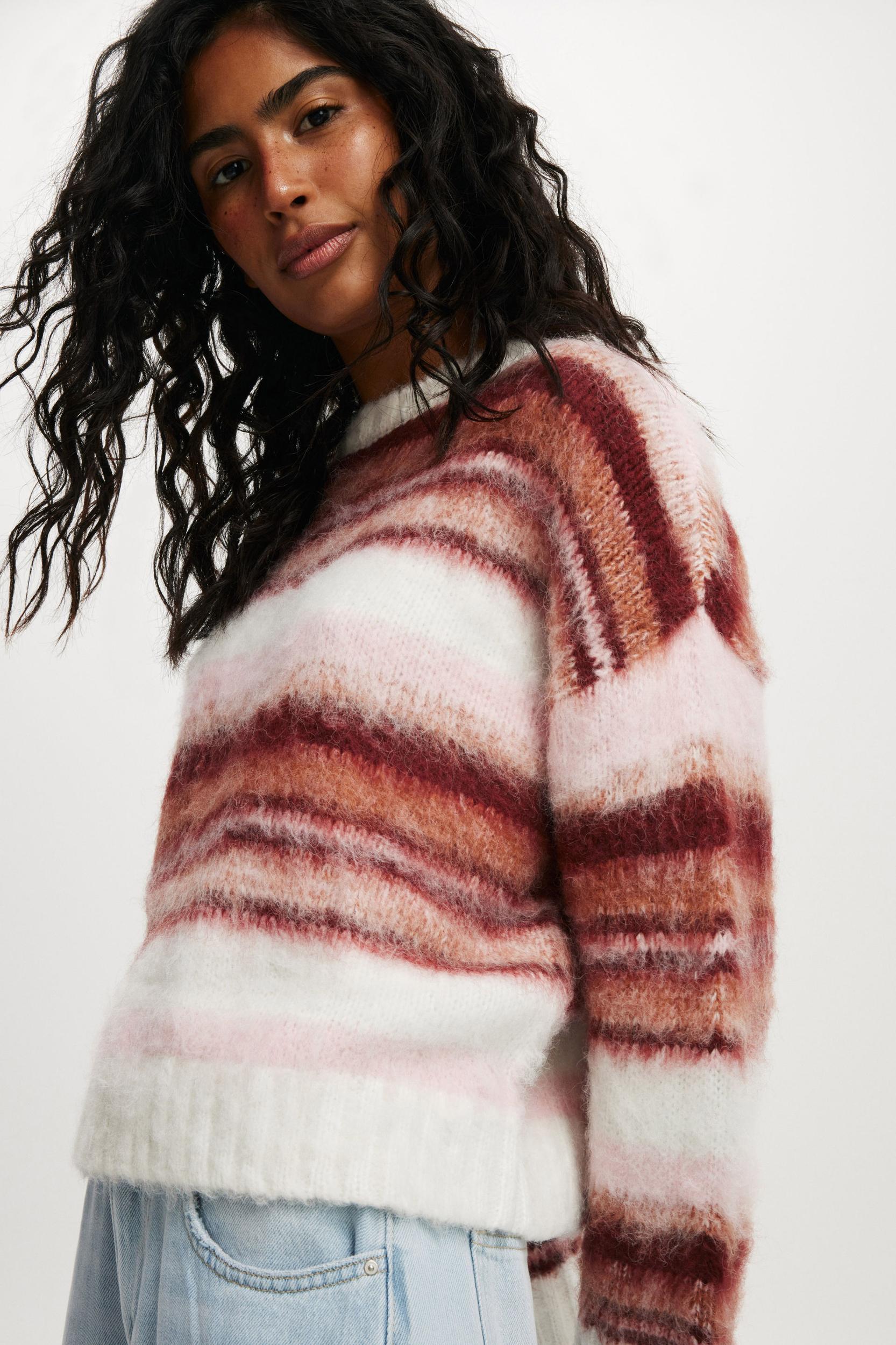 Fluffy Stripe Pullover Product Image