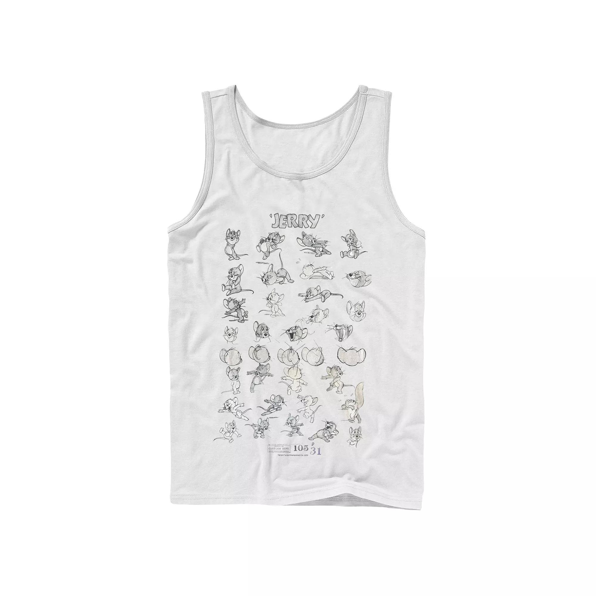 Mens Tom And Jerry Character Art Tank Top, Men's,  Product Image