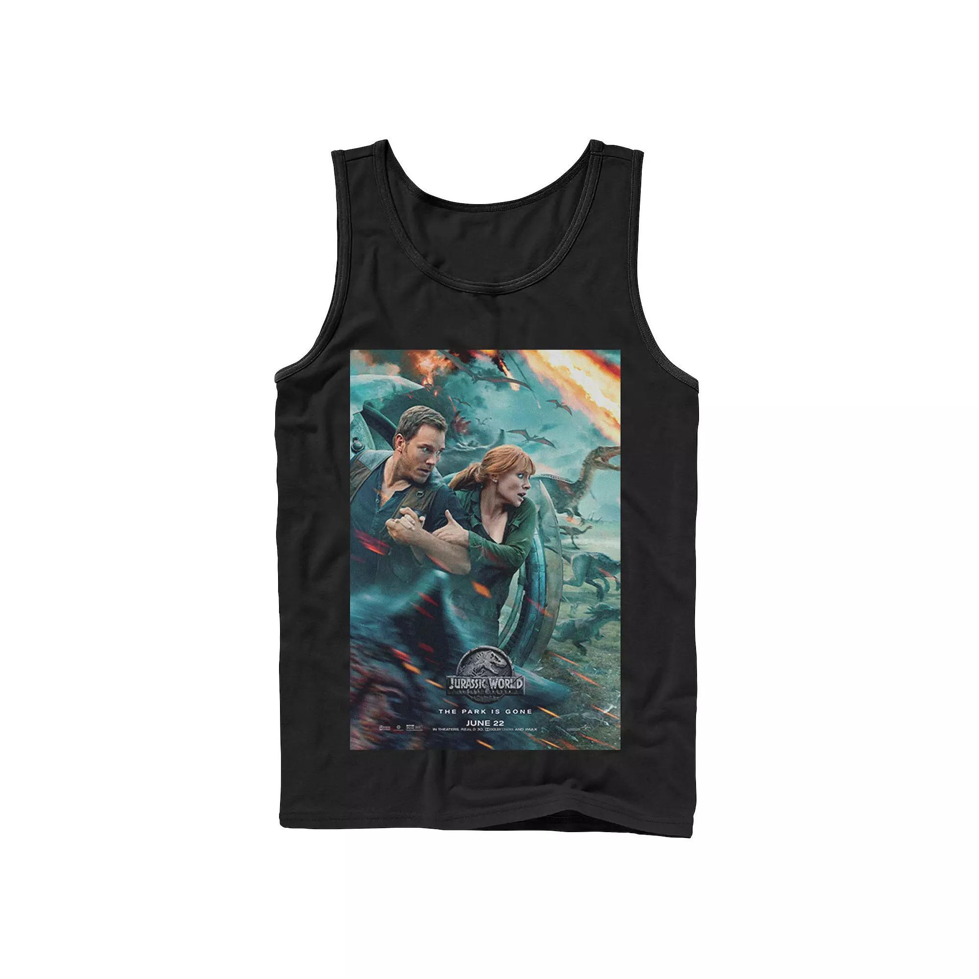 Men's Jurassic World Two Owen Claire Movie Poster Tank Top,  Product Image