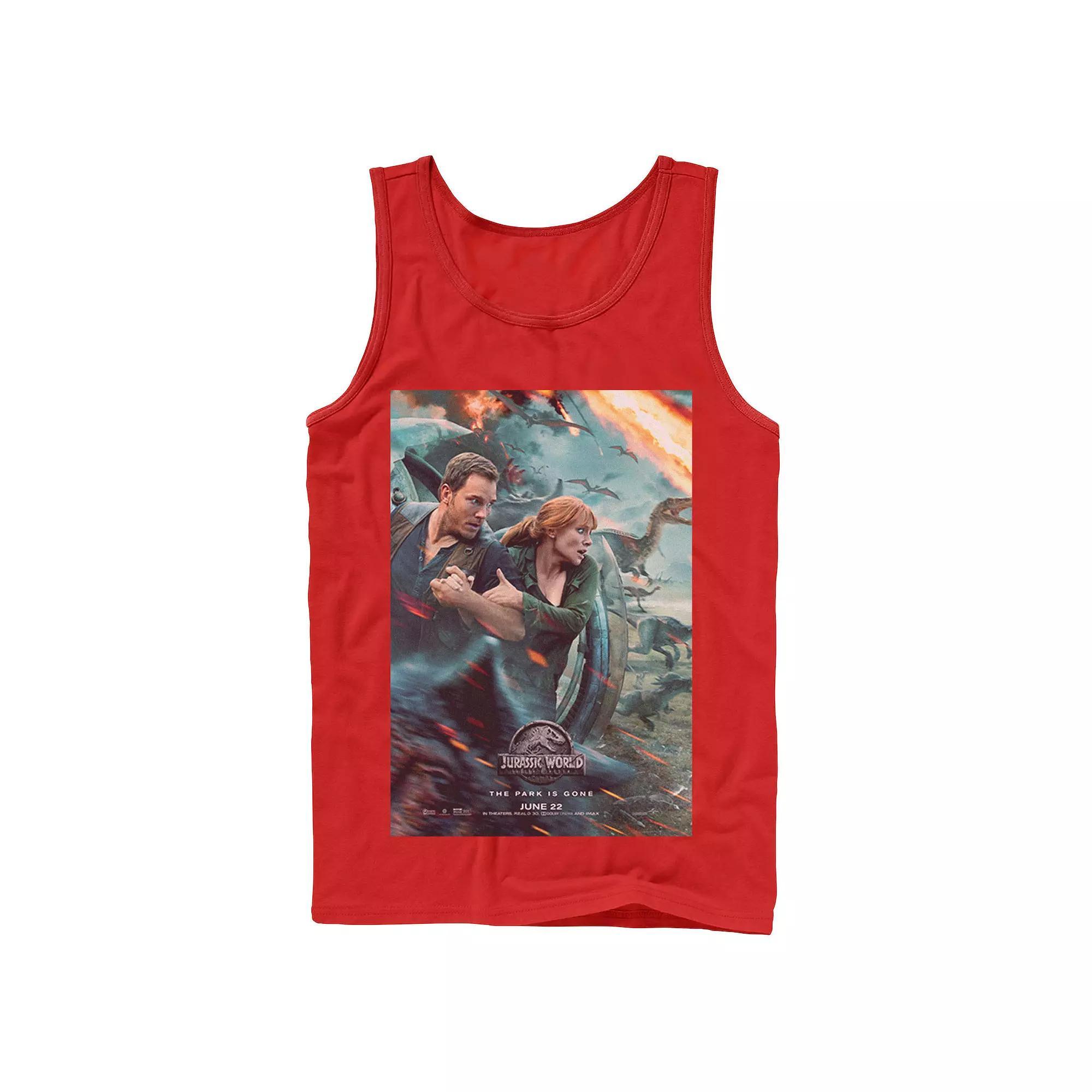 Men's Jurassic World Two Owen Claire Movie Poster Tank Top,  Product Image
