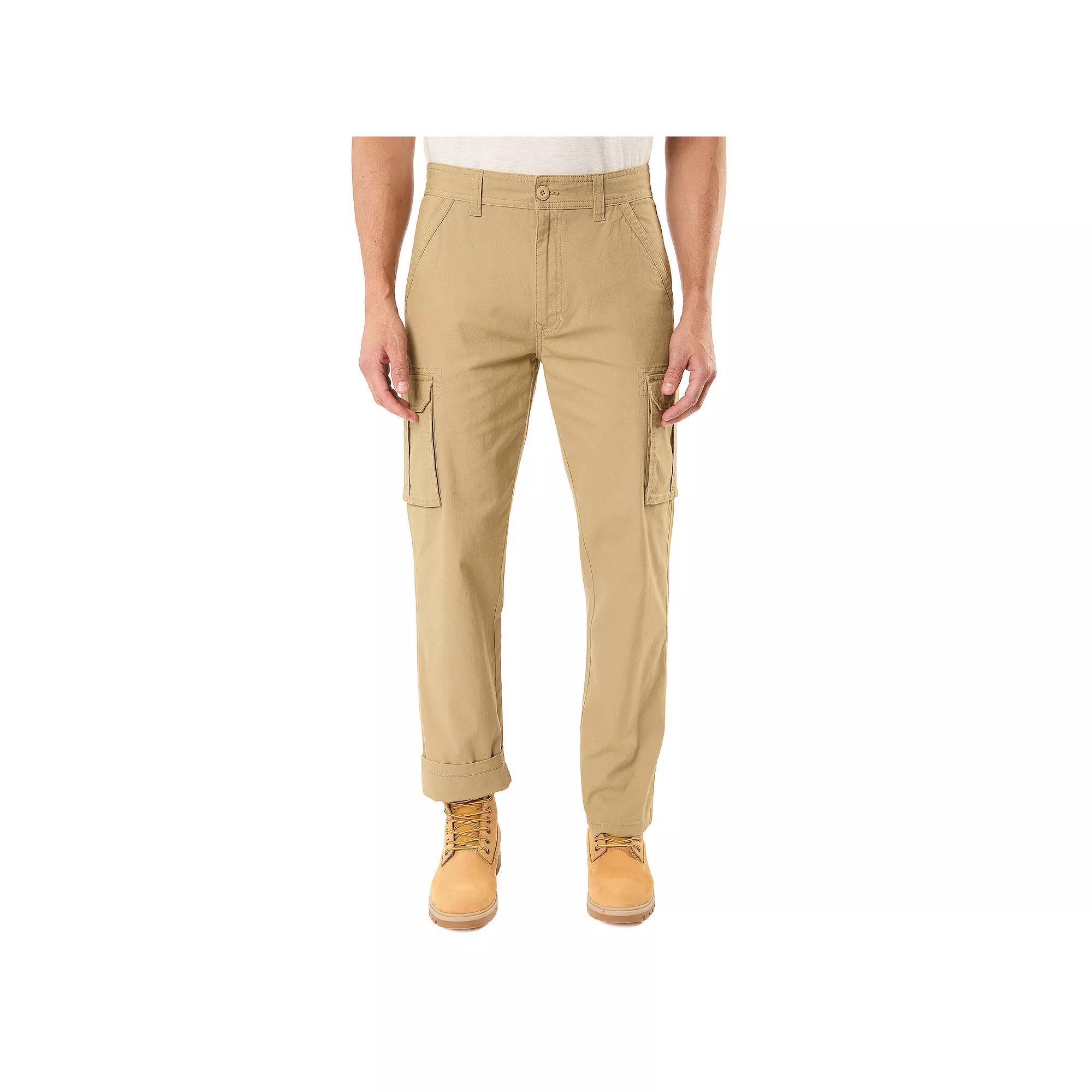 Men's Smith's Workwear Relaxed-Fit Stretch Canvas Cargo Pants, Size: 36X30, Green Product Image