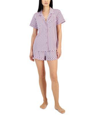 I.n.c. International Concepts Womens 2-Pc. Stretch Satin Notch Collar Pajamas Set, Created for Macys Product Image