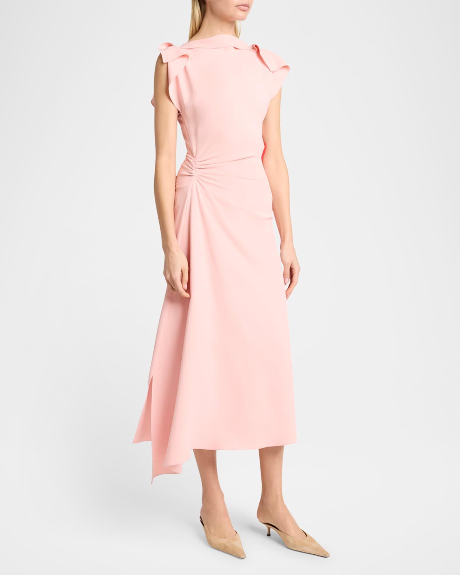 Drape Sleeve Midi Dress Product Image