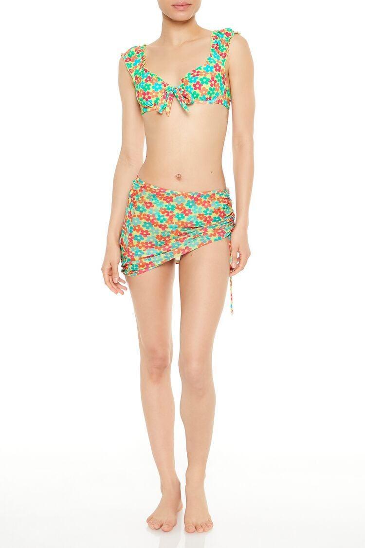 Floral Swim Cover-Up Sarong Skirt | Forever 21 Product Image