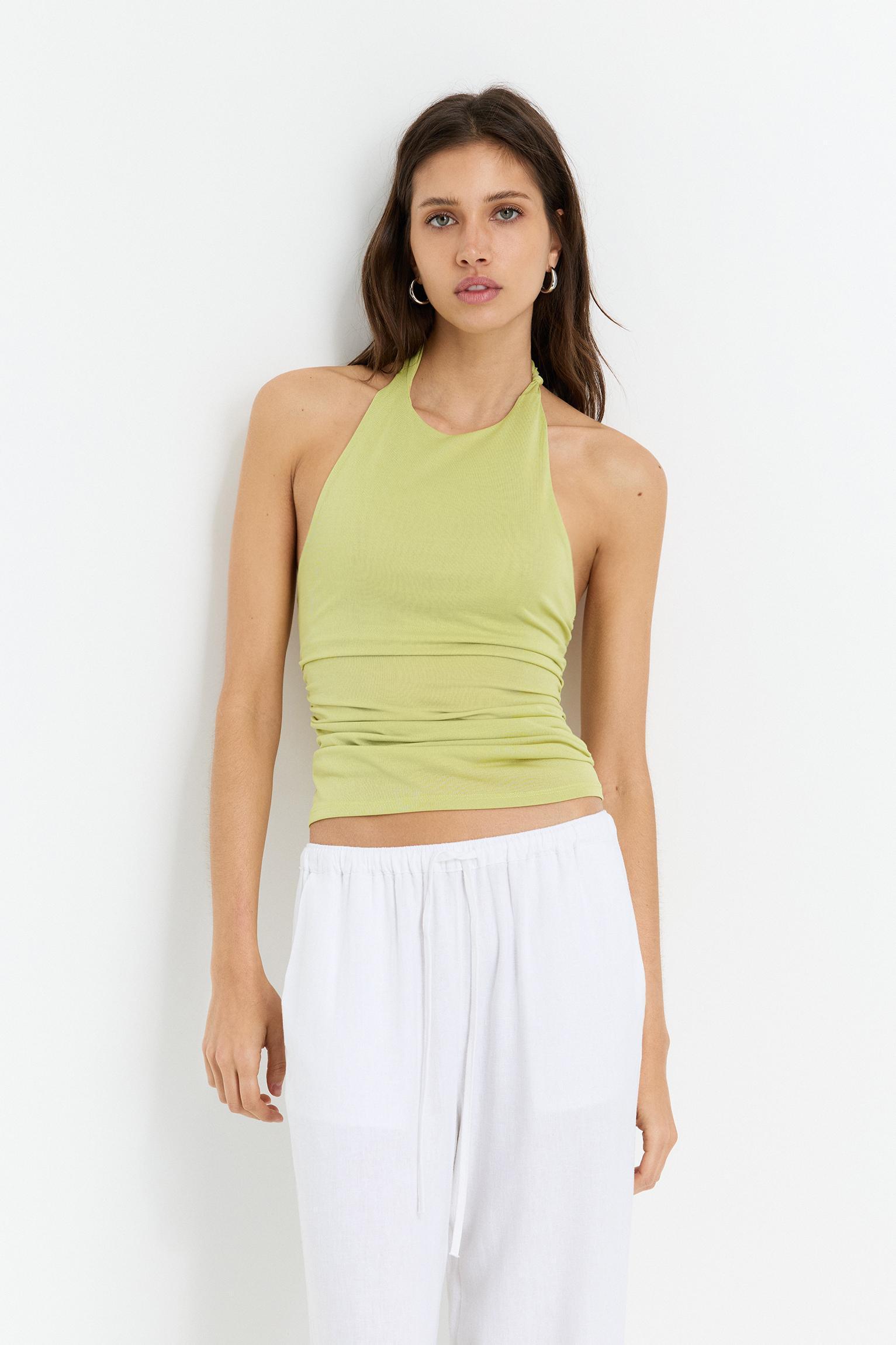 Draped halter top Product Image