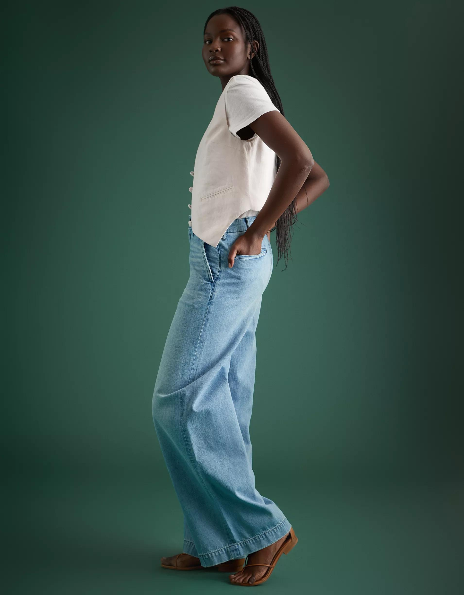 AE77 Premium Wide Trouser Jean Product Image