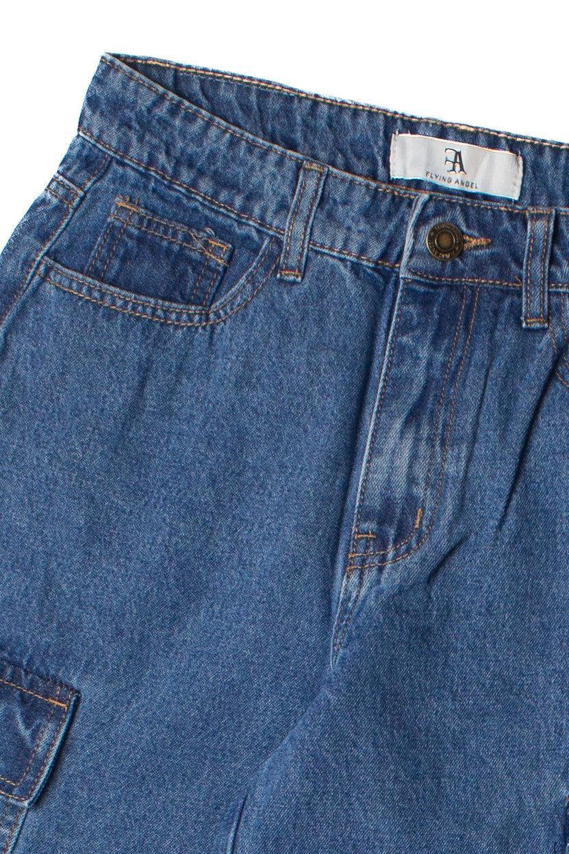 Distressed Double Cargo Jeans Product Image