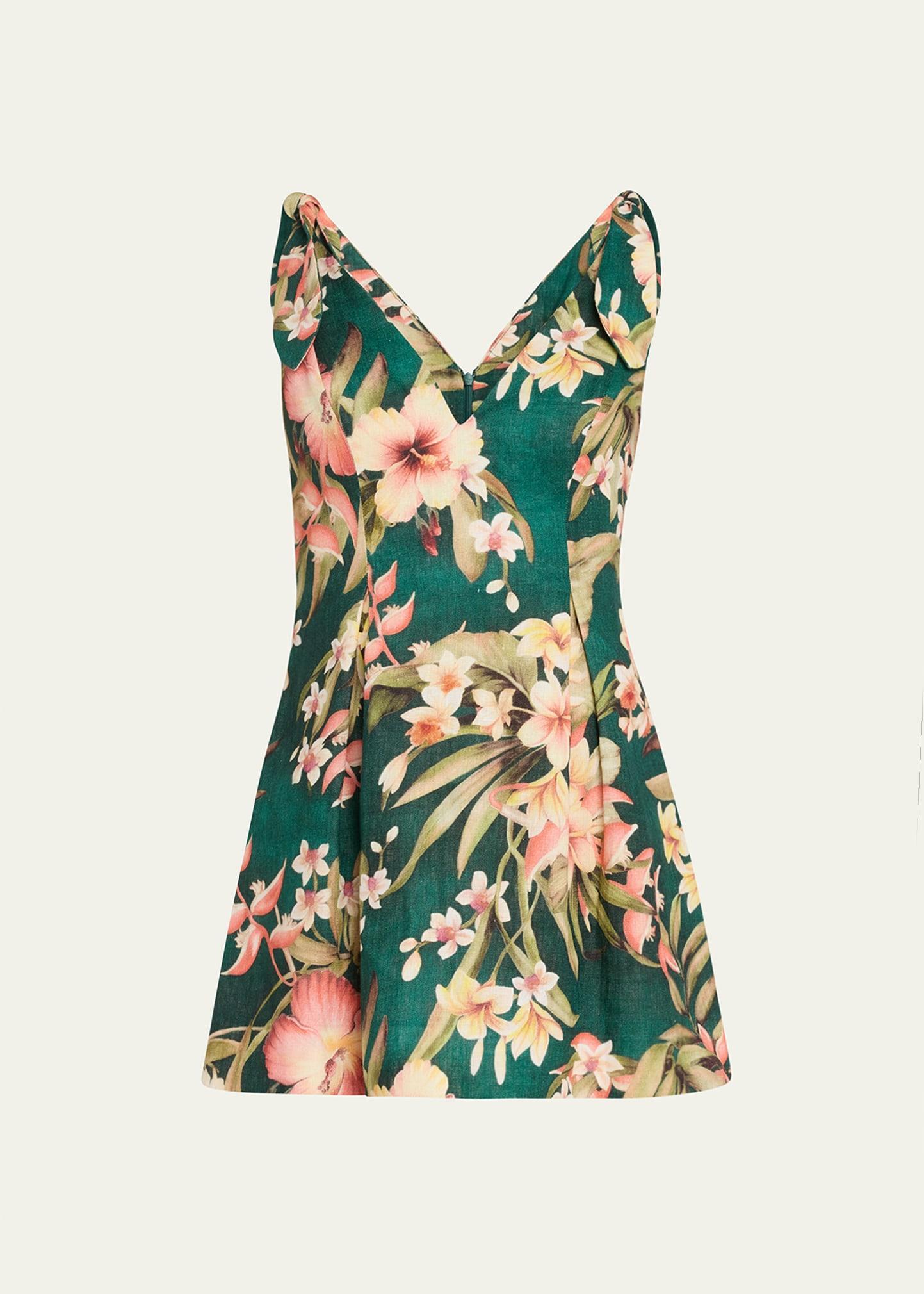 Womens Lexi Floral Linen Minidress Product Image