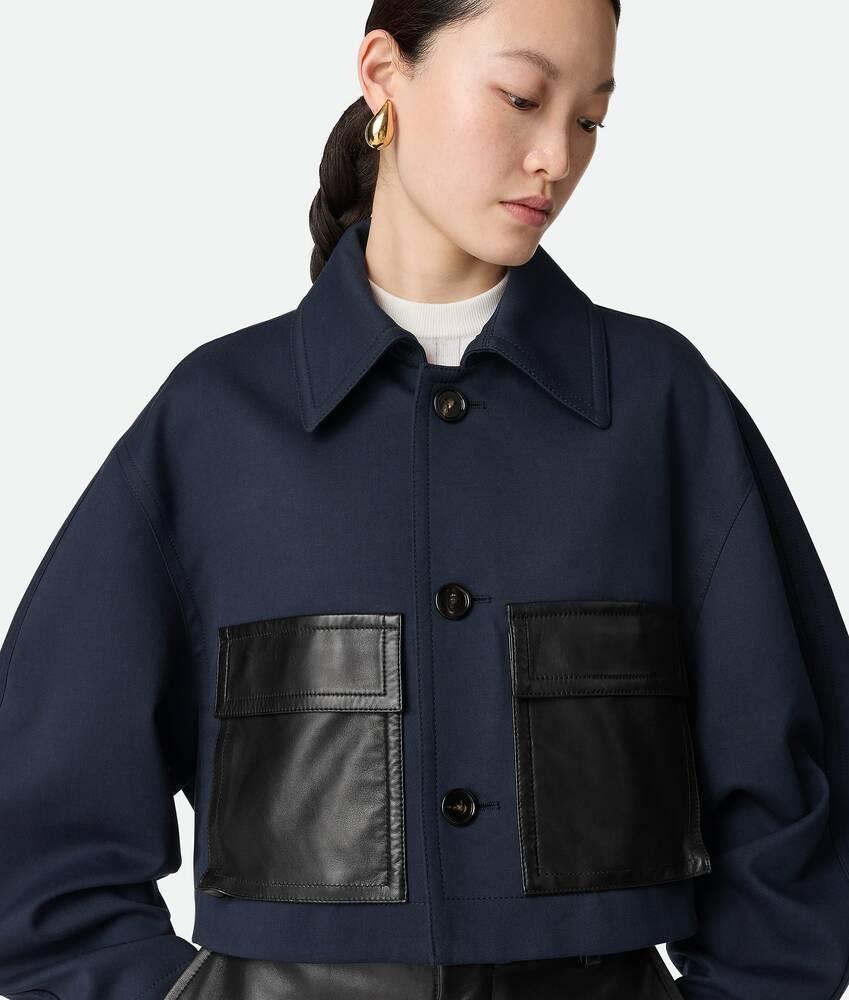Women's Wool And Cotton Jacket in Midnight blue Product Image