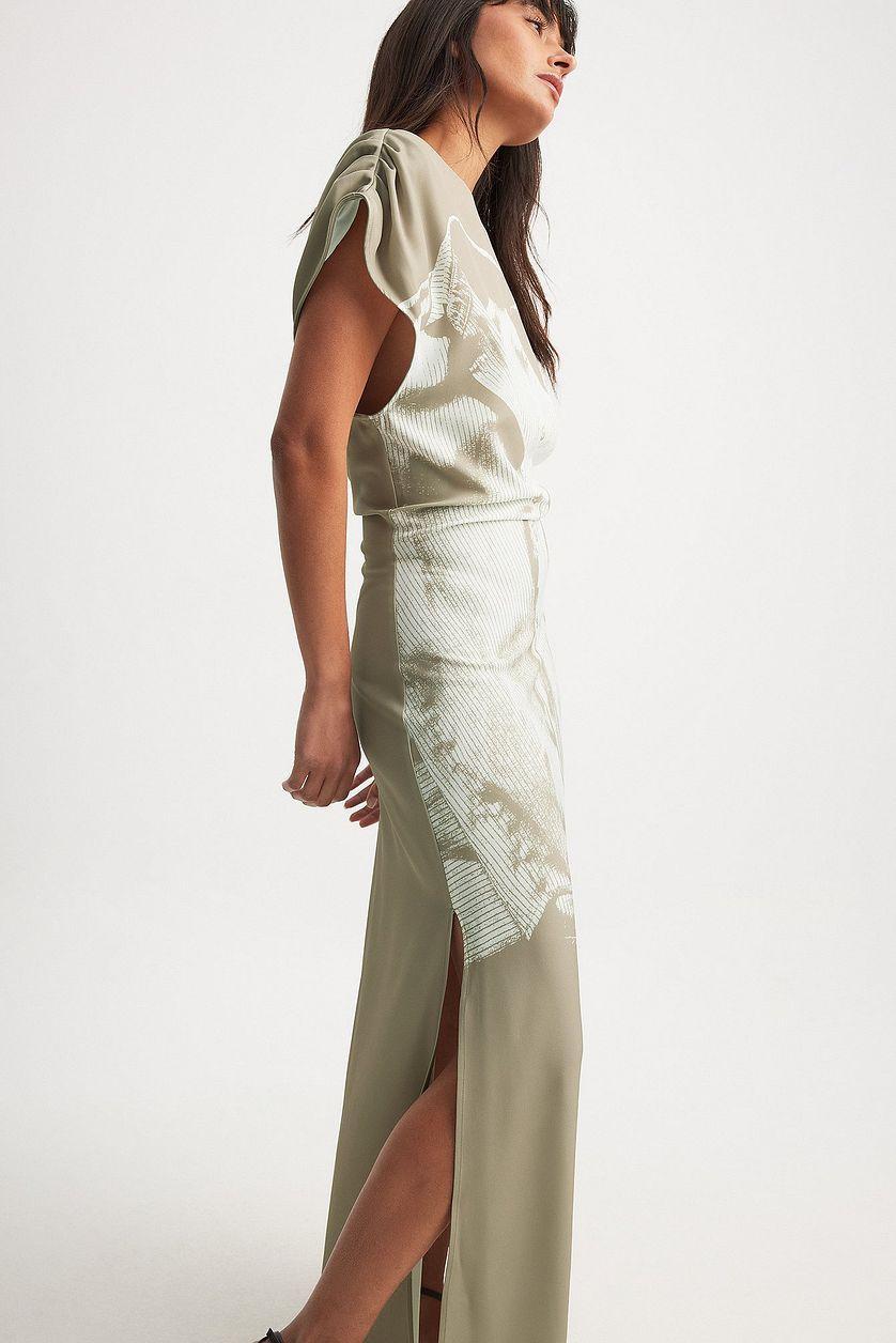 Woven Draped Detail Maxi Dress Product Image