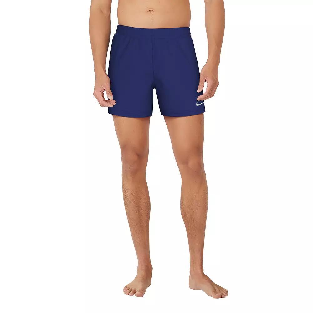 Mens Nike Essential 5 Swim Trunks Black Navy Product Image