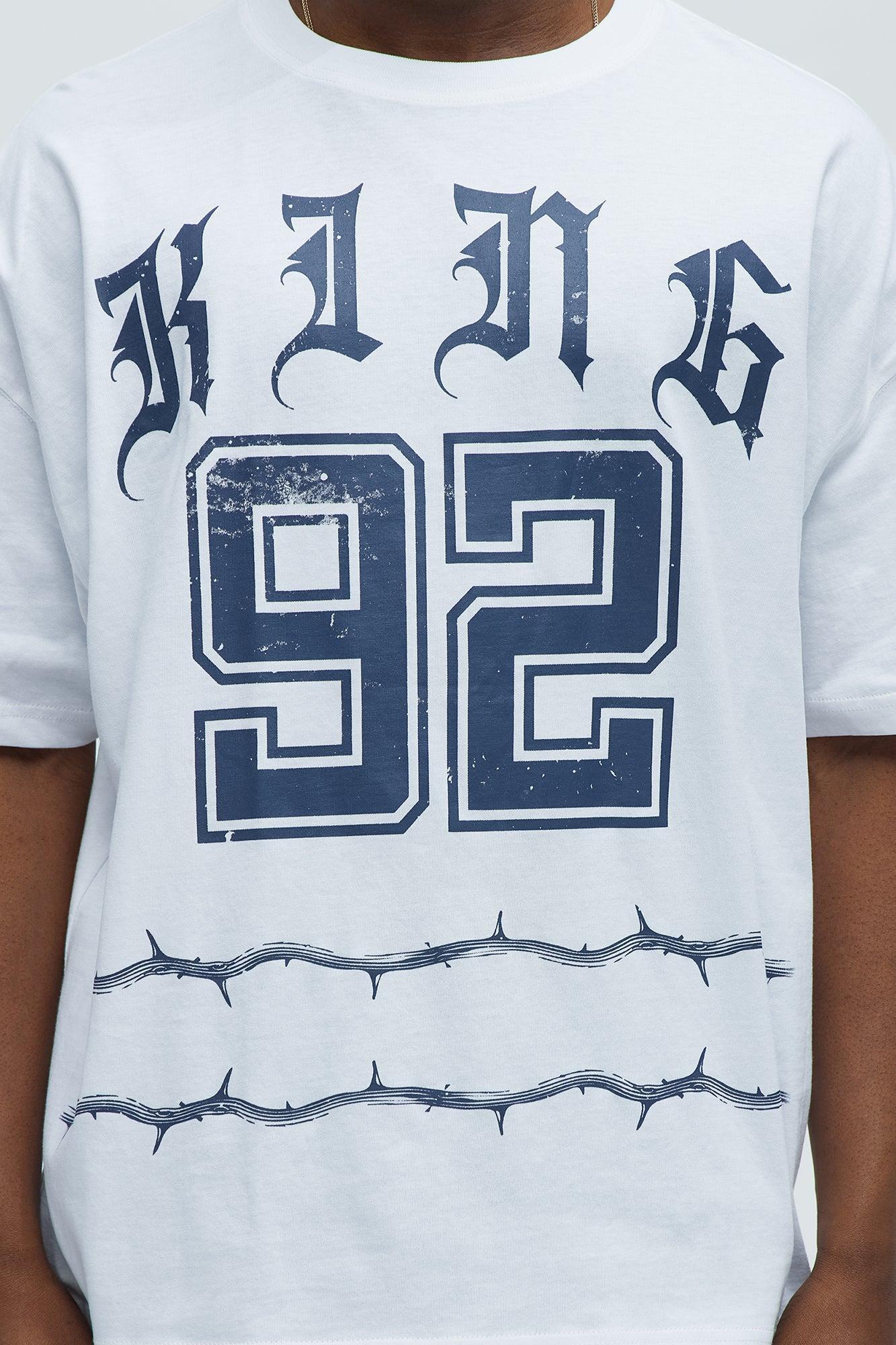 King Of Kings 92 Oversized Short Sleeve Tee - White Male Product Image