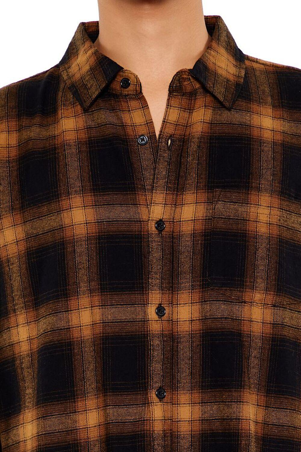 Plaid Flannel Curved-Hem Shirt | Forever 21 Product Image