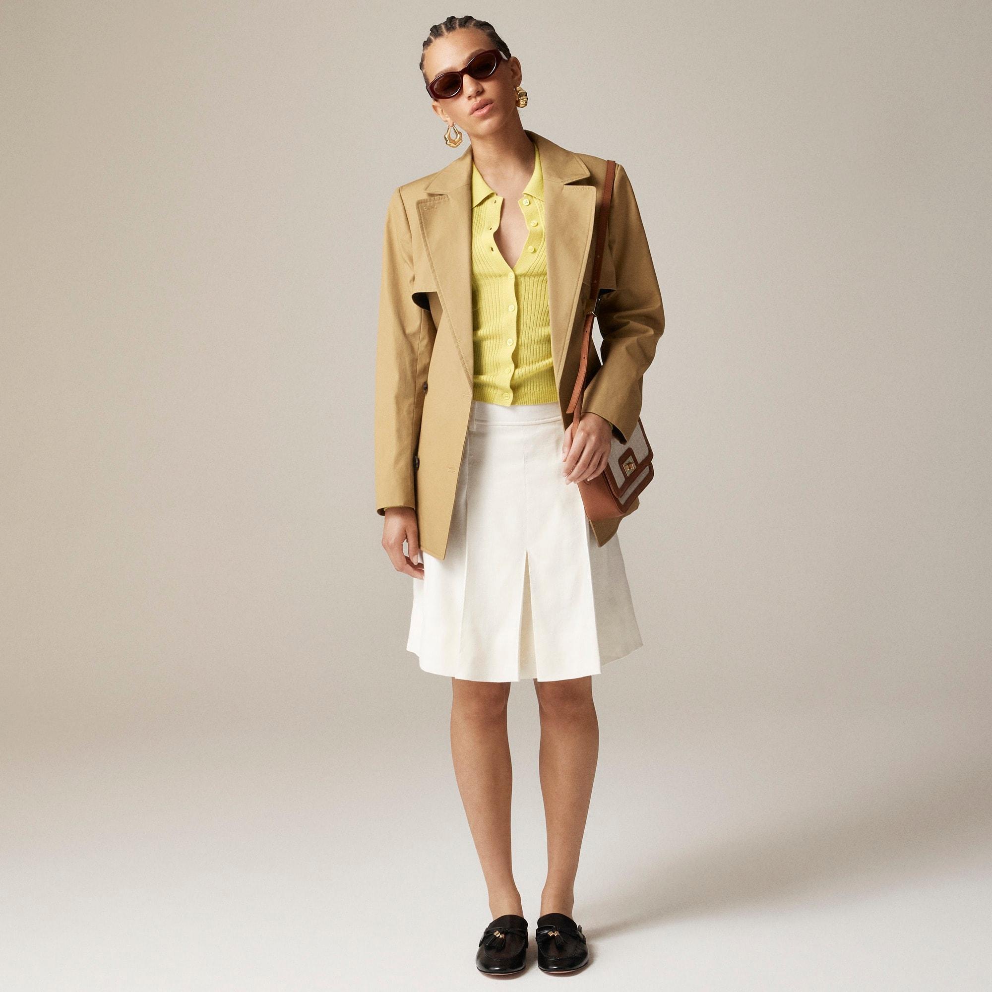 Collared button-up sweater in merino wool blend Product Image