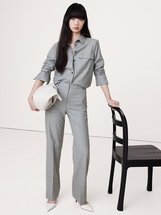 High-Rise Modern Straight Refined Pant Product Image