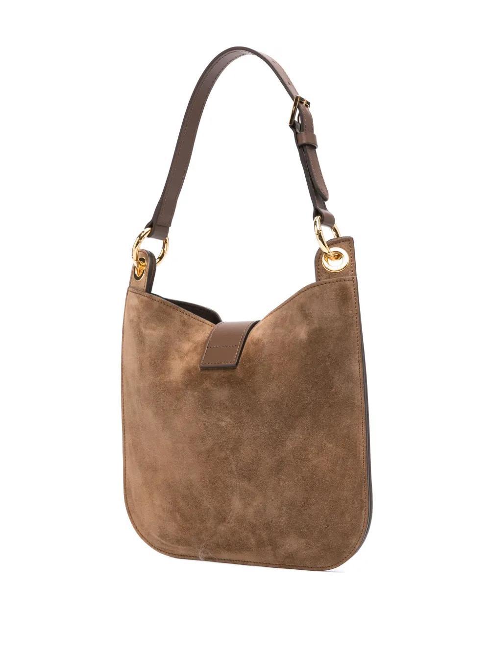 TOM FORD Small Tara Suede Cross Body Bag In Brown Product Image