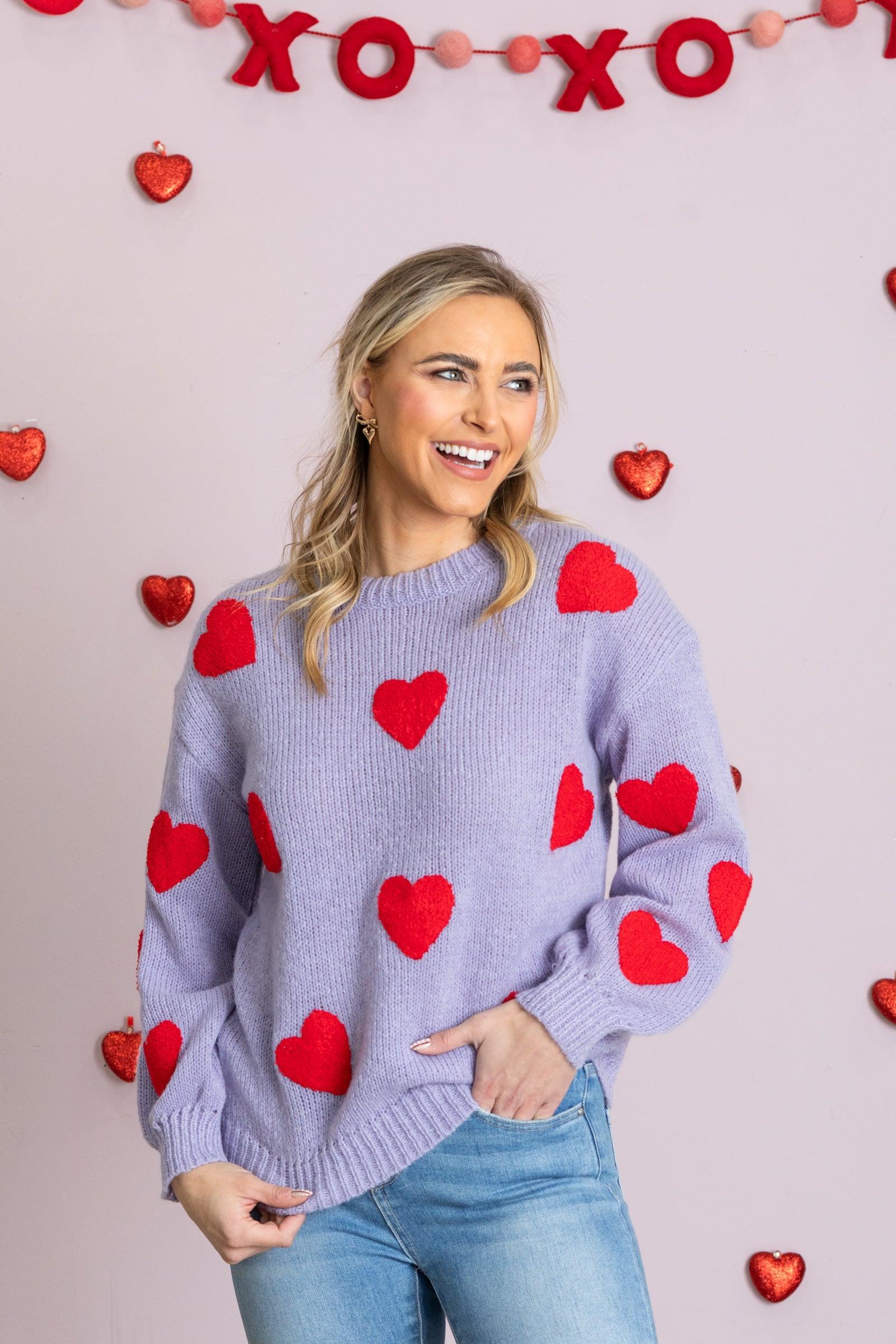 Heart Patch Pattern Sweater Product Image