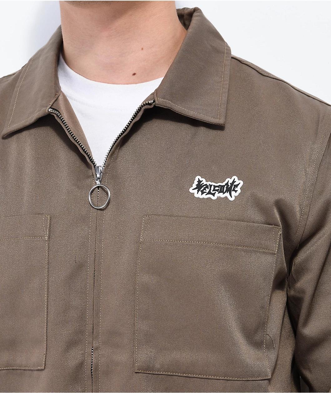 Welcome Bapholit Brown Long Sleeve Work Shirt Product Image