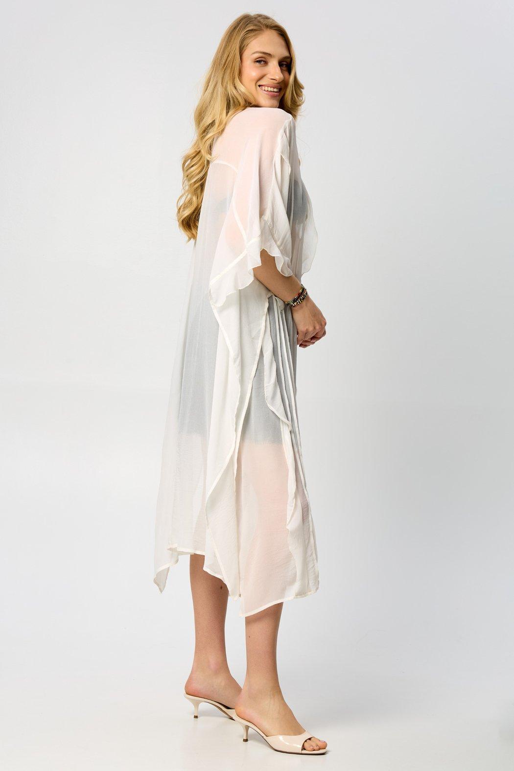 Ruffled Button Kaftan Cover Up Product Image